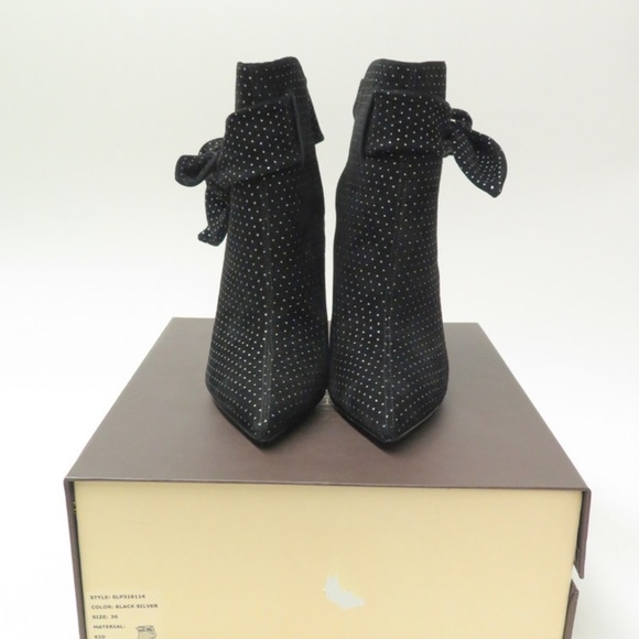 Stella Luna Shoes - Stella Luna Ankle Boot Knotted Glitter Dot Suede